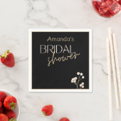 シンプルモダンスクリプト ブライダルシャワー スタンダードカクテルナプキン (インサイチュ)