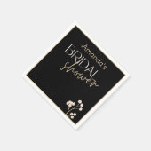 シンプルモダンスクリプト ブライダルシャワー スタンダードカクテルナプキン (角)
