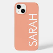 シンプルモダンスタイリッシュカスタマイズ名PEACH Case-Mate iPhoneケース (裏面)