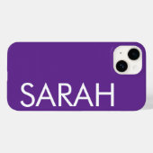 シンプルモダンスタイリッシュクラシック名ダークパープル Case-Mate iPhoneケース (裏面 (横))