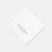 シンプルモダンスタイリッシュシック・ミニマ結婚リスト スタンダードカクテルナプキン (角)