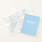 シンプルモダンスタイリッシュブルーミニマルレシピ本 ノートブック (内部)