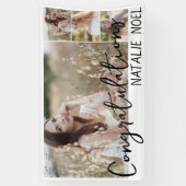 シンプルモダンスタイリッシュ卒業 横断幕 (縦)