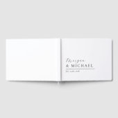 シンプルモダンスタイリッシュ名ミニマル結婚名 ゲストブック (全面)