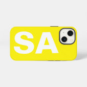 シンプルモダンスタイリッシュ名ミニマル黄色 iPhoneケース (裏面横)