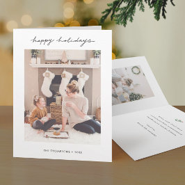 シンプルモダンスタイリッシュ折り畳み写真ホリデーカード シーズンカード