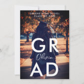 シンプルモダンスタイリッシュBurgundy卒業写真 案内状 (正面)