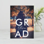 シンプルモダンスタイリッシュBurgundy卒業写真 案内状 (スタンド正面)