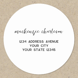 シンプルモダンスパーソナライズされたクリプト名アドレス ラウンドシール