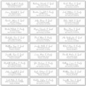 シンプルモダンス結婚クリプトのゲスト名アドレス シール (正面)