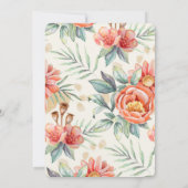 シンプルモダンセージフローラ結婚式招待状 招待状 (裏面)