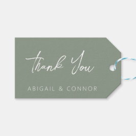 シンプルモダンセージ緑 ギフトタグ