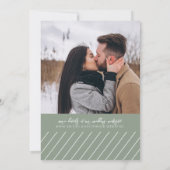 シンプルモダンセージ緑 招待状 (裏面)