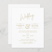 シンプルモダンタイポグラフィをテーマにした結婚カラーウェイ (正面/裏面)