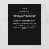 シンプルモダンタイポグラフィをテーマにした結婚カラーウェイ チラシ (裏面)