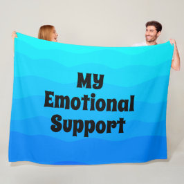 シンプルモダンタイポグラフィエレガントブルーおもしろい フリースブランケット