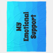 シンプルモダンタイポグラフィエレガントブルーおもしろい フリースブランケット (正面)