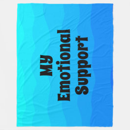 シンプルモダンタイポグラフィエレガントブルーおもしろい フリースブランケット