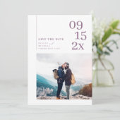 シンプルモダンタイポグラフィ写真の保存日付 セーブザデート (スタンド正面)