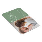 シンプルモダンタイポグラフィ写真の保存日付 マグネット (右側)