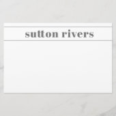 シンプルモダンタイポグラフィ名 便箋 (正面)