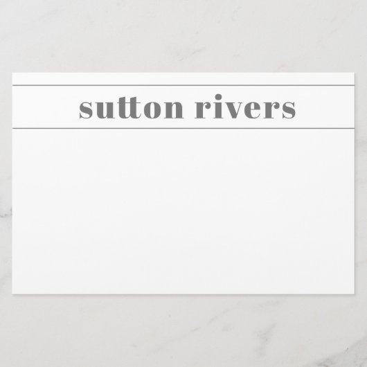 シンプルモダンタイポグラフィ名 便箋 (正面)