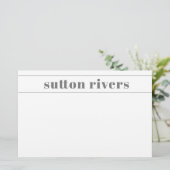 シンプルモダンタイポグラフィ名 便箋 (スタンド正面)