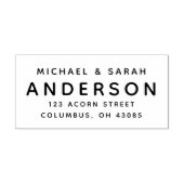 シンプルモダンタイポグラフィ差出人住所 セルフインキングスタンプ (デザイン)