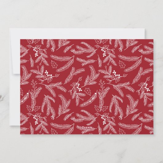 シンプルモダンタイポグラフィ白い挨拶の写真 シーズンカード (裏面)