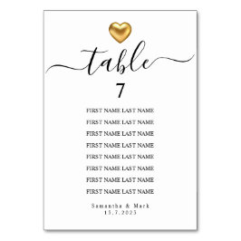 シンプルモダンタイポグラフィ結婚のテーブル番号 テーブルナンバー