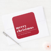 シンプルモダンタイポグラフィ赤 スクエアシール (封筒)