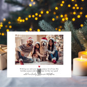 シンプルモダンタイポグラフィ2写真クリスマス シーズンカード