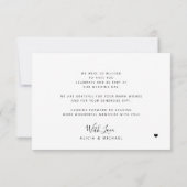 シンプルモダンタイポグラフィ3結婚枚 サンキューカード (裏面)