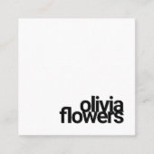 シンプルモダンタイポグラフィ スクエア名刺 (正面)
