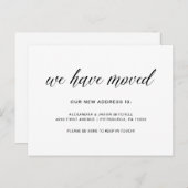 シンプルモダンタイポグラフィ | 住所の変更 案内ポストカード (正面/裏面)