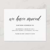シンプルモダンタイポグラフィ | 住所の変更 案内ポストカード (正面)