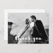 シンプルモダンタイポグラフィ | 結婚の写真 ポストカード (正面/裏面)