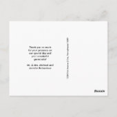 シンプルモダンタイポグラフィ | 結婚の写真 ポストカード (裏面)