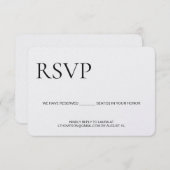 シンプルモダンタイポグラフィEメール応答QRコード エンクロージャーカード (正面/裏面)