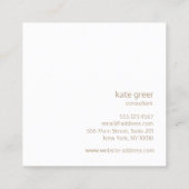 シンプルモダンターコイズブループロフェッショナル スクエア名刺 (裏面)