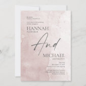 シンプルモダンダスティバラ水彩招待状 招待状 (正面)