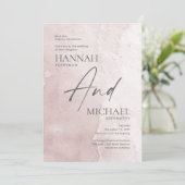 シンプルモダンダスティバラ水彩招待状 招待状 (スタンド正面)