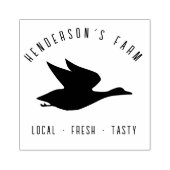 シンプルモダンダックファミリーファームエッグカートン ラバースタンプ (インプリント)