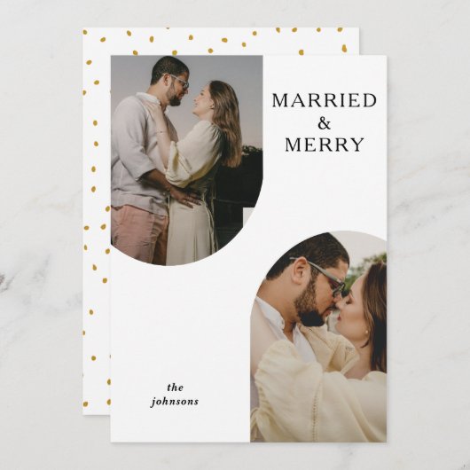 シンプルモダンダブルアーチ2枚 シーズンカード (正面/裏面)