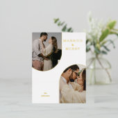 シンプルモダンダブルアーチ2枚 箔シーズンポストカード (立ち正面)