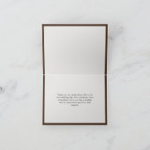 シンプルモダンダンデオンウォルナットブラウン サンキューカード (内部)