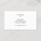 シンプルモダンダークグリーンプロフェッショナル 名刺 (裏面)