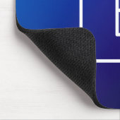 シンプルモダンダークブルーグラデーショングラディエント&モノグラム マウスパッド (コーナー)