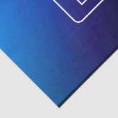 シンプルモダンダークブルーグラデーショングラディエント&モノグラム 薄葉紙 (詳細)