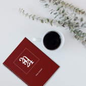 シンプルモダンダークレッド2024 プランナー手帳